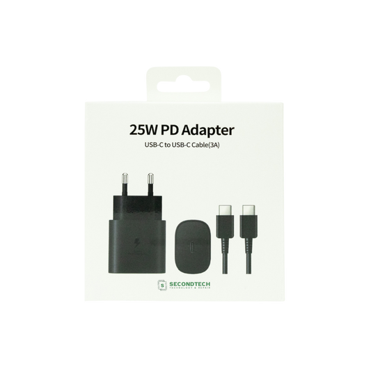 CARGADOR USB-C TO USB-C 25W 3A NEGRO