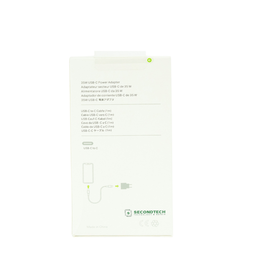 CARGADOR USB-C CON CABLE TYPE-C TO TYPE-C  35W BLANCO