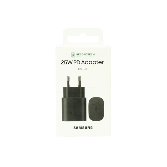 Cargador Samsung 25W PD carga rápida USB Tipo C para móviles (Negro)