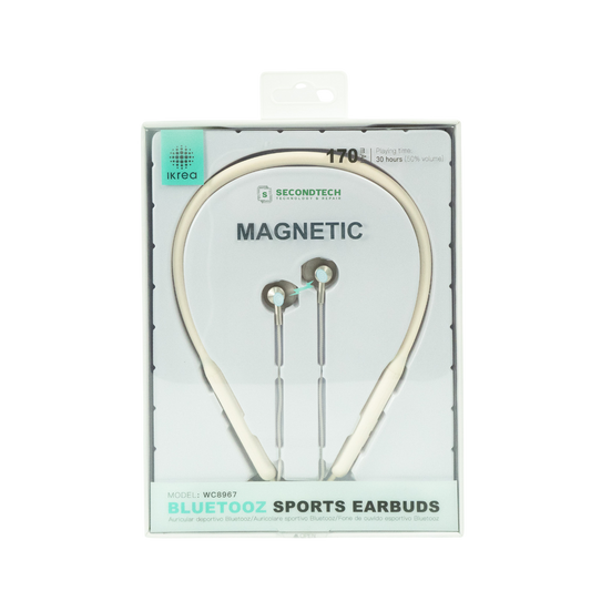 IKREA WC8967 AURICULARES DEPORTIVOS DE CUELLO BLUETOOTH BLANCO